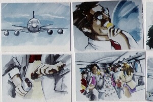 Storyboard Flight, Technik: Copicmarker