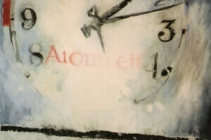 Titel: Atomzeit, Technik: Acryl auf Leinwand