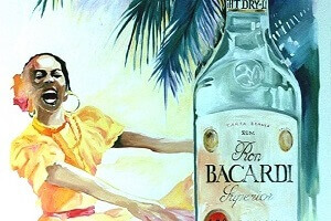 Titel: Bacardi, Technik: Acryl auf Leinwand, Quelle: Unbekannt