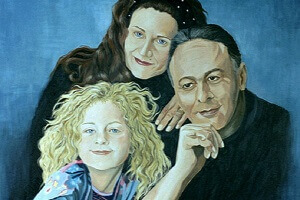 Titel: Familienportrait 1, Technik: Acryl auf Leinwand, Quelle: Unbekannt