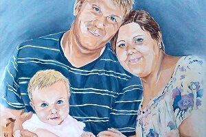 Titel: Familienportrait 2, Technik: Acryl auf Leinwand, Quelle: Unbekannt