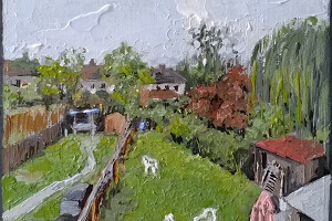 Titel: Joannas Garden, Technik: Acryl auf Leinwand, Quelle: Fotografie von Sabrina Frank