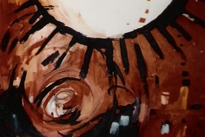 Titel: Prinzessin mach die Augen zu, Technik: Acryl auf Leinwand